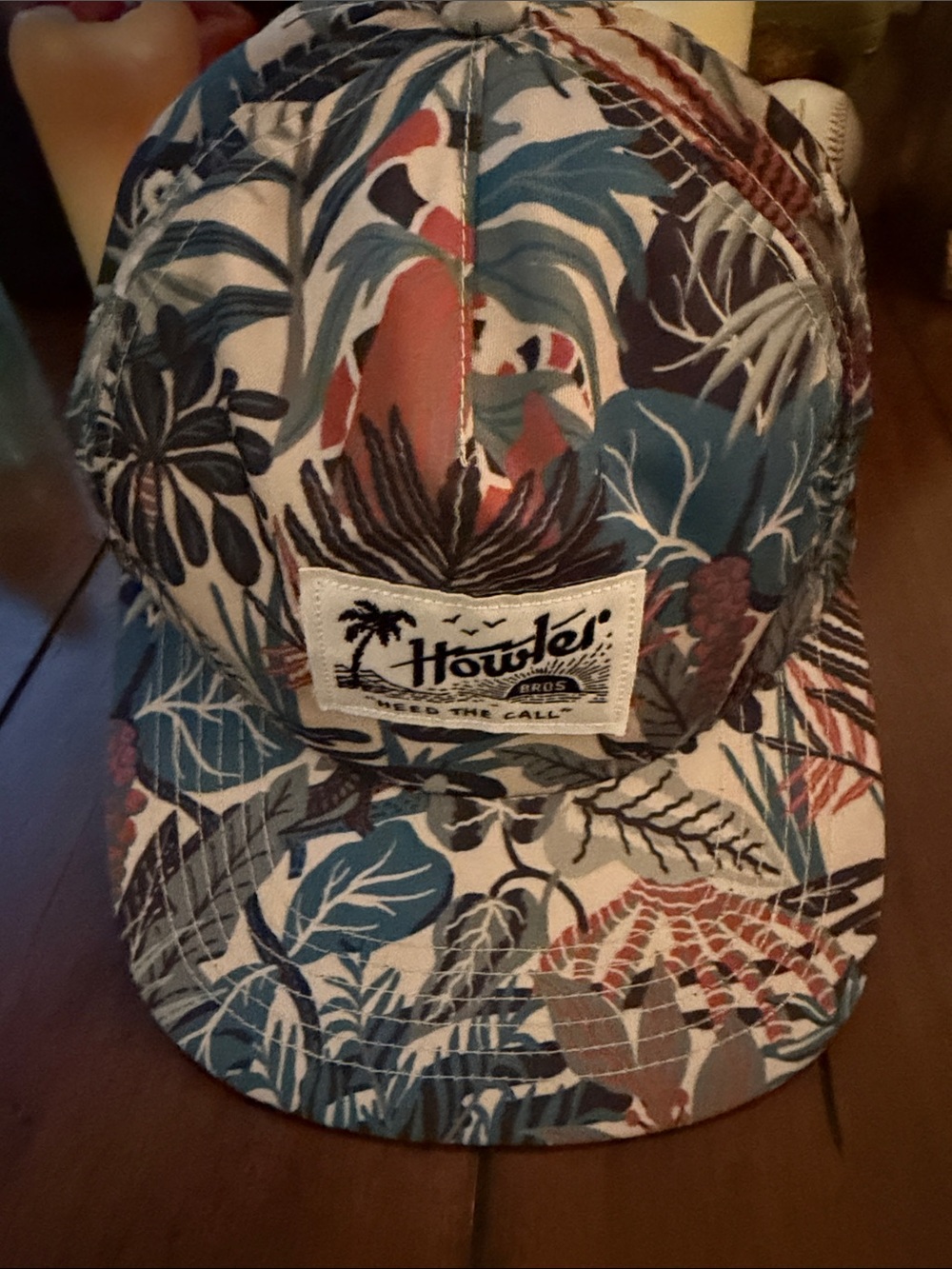 Howler Brothers Blue Floral Print Adjustable Hat